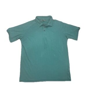 TASC Performance Polo Shirt Mens XL Teal Organic Cotton Bamboo Blend Soft